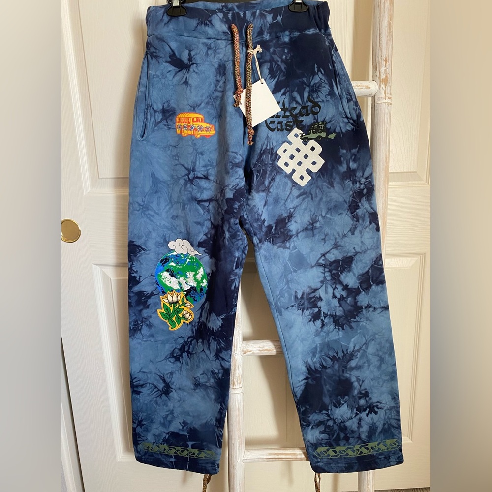 Camp High sweatpants tie dyed and printed size L/XL